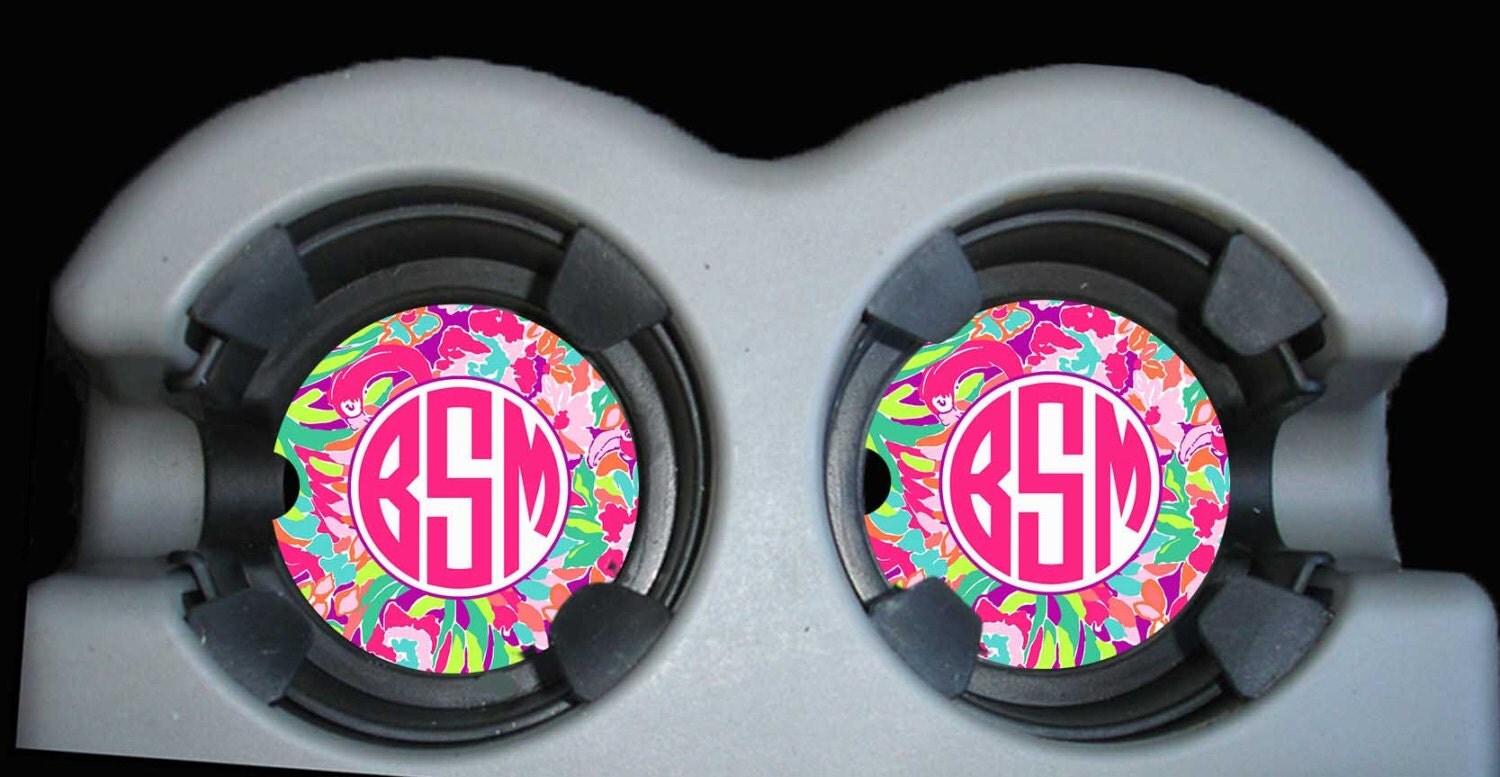 Monogram Car Coaster Cup Holder Coasters Personalized Car