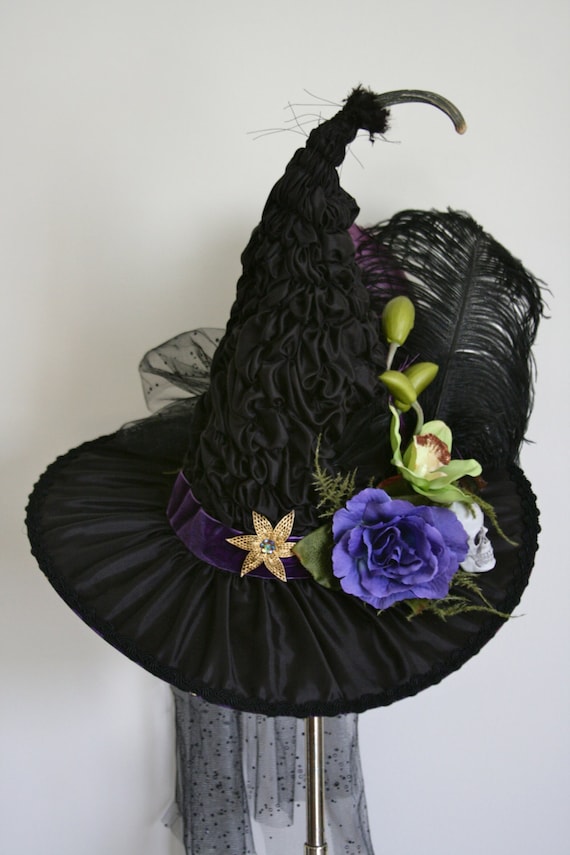 Handmade Victorian Witch Hat by Studio SisuPurple and Lime