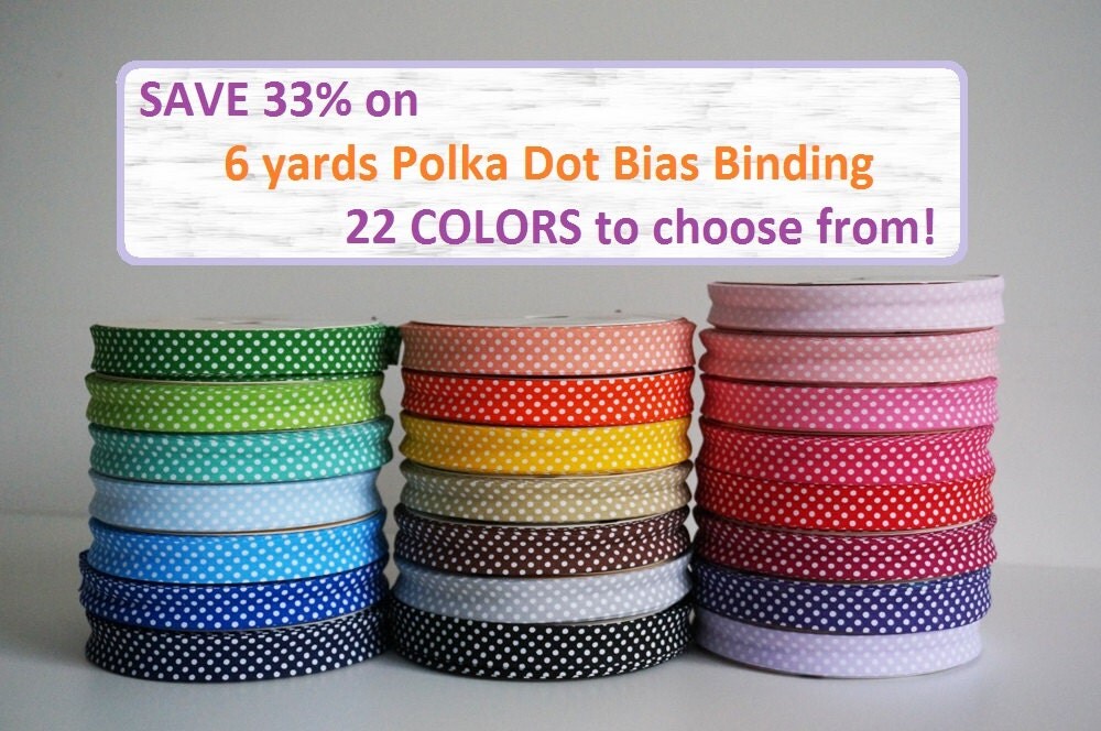 6 yards Bias Tape Double Fold Bias Tape by