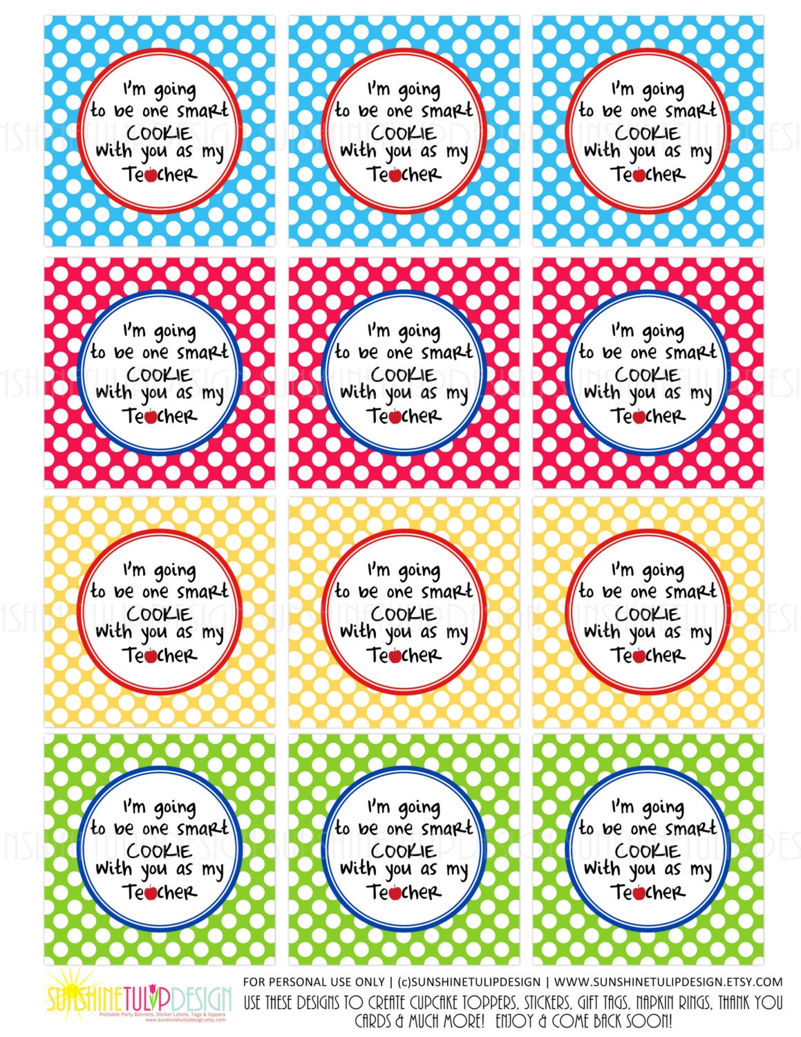 If You Give A Teacher A Cookie Tag Free Printable Printable Word Searches