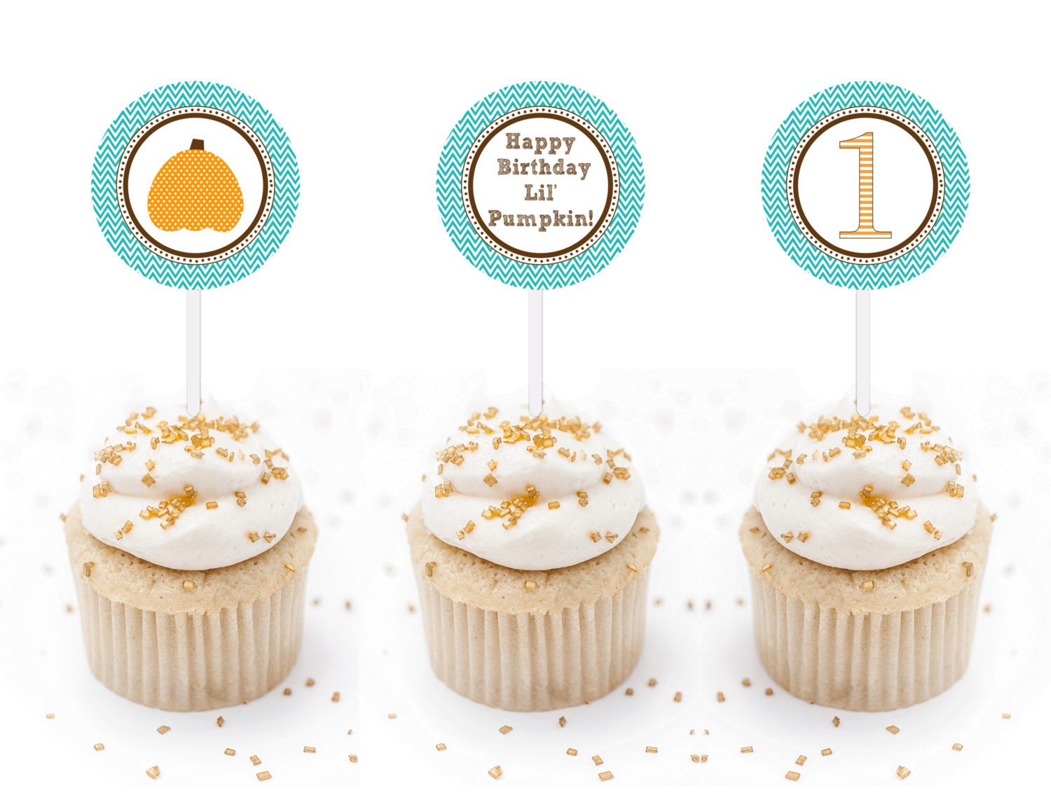 Printable 1st Birthday Cupcake Toppers Lil by