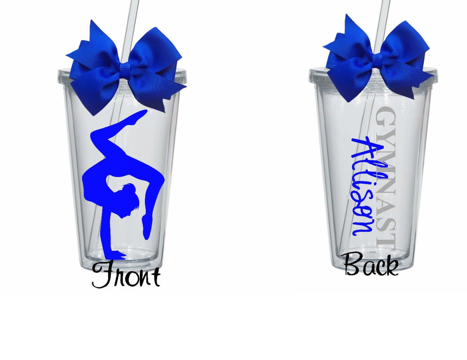 Gymnast Gymnastics Tumbler Personalize with your color