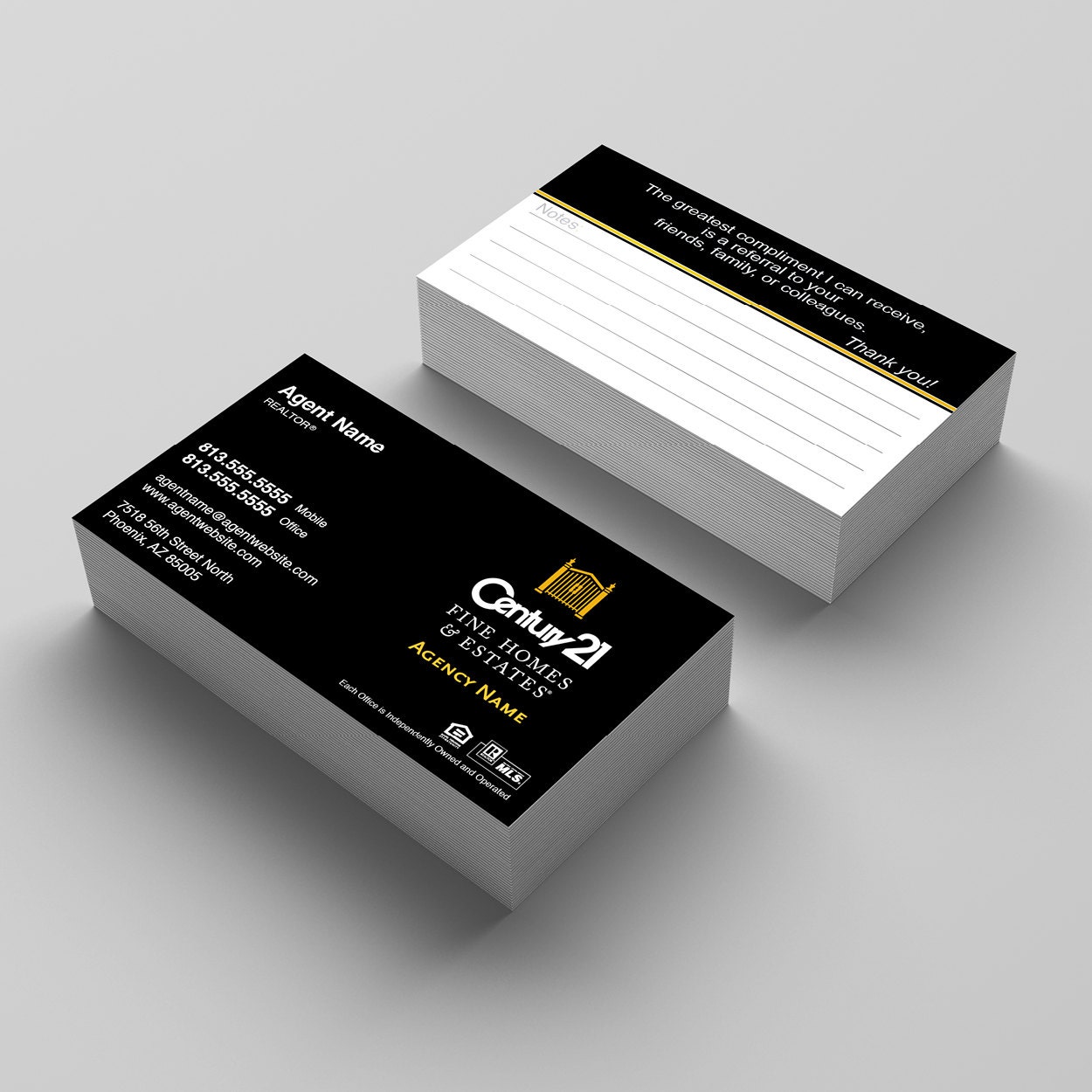 Century 21 Business Card Estate Agent Cards C21 Agent