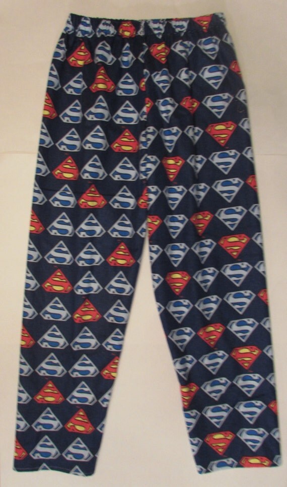 Superman pajama bottoms/ flannel / Kids, women, and men / warm/ comfortable/ size 1T to xxl men