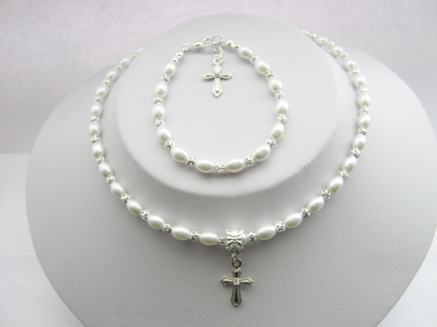 First Holy Communion Necklace and Bracelet Set Confirmation