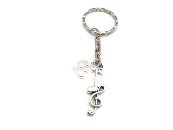 Music Note Keychain Treble Clef Keychain Music Keychain