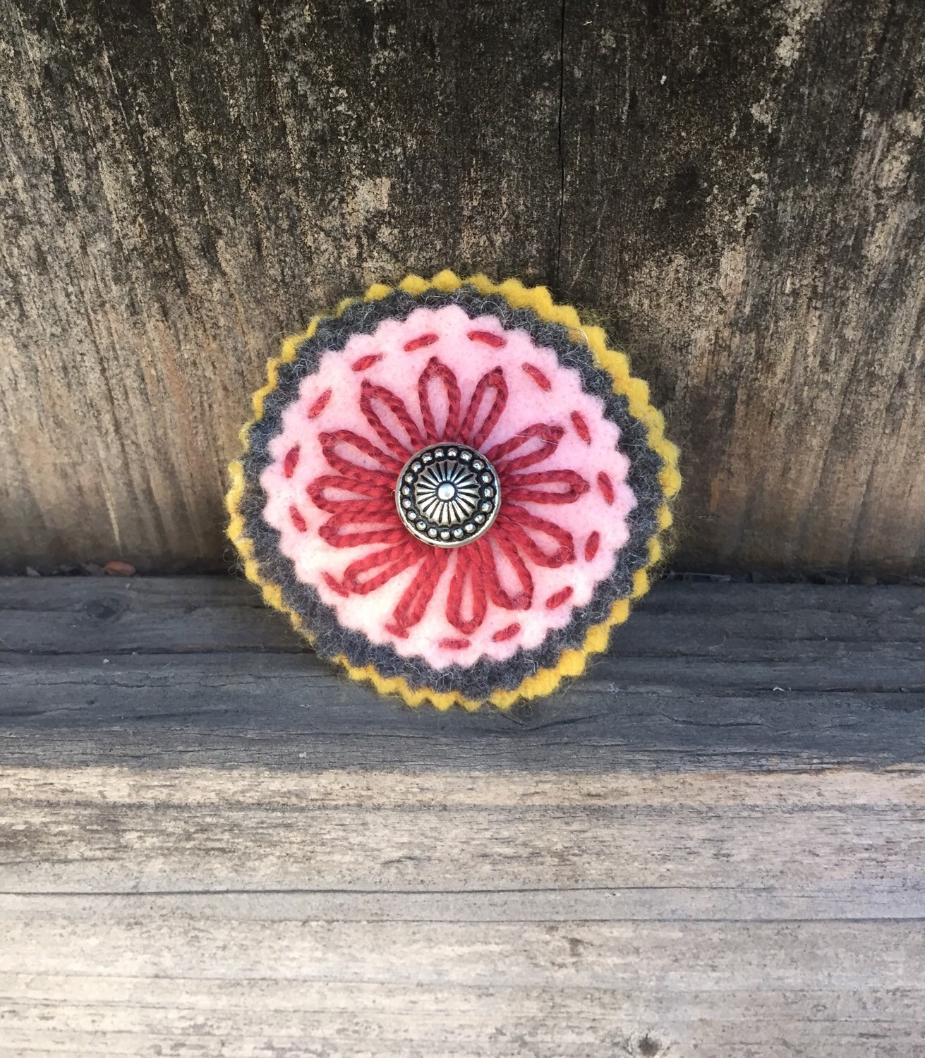 Felt Pins Brooches Jewelry Felt Embroidered by renewedagain