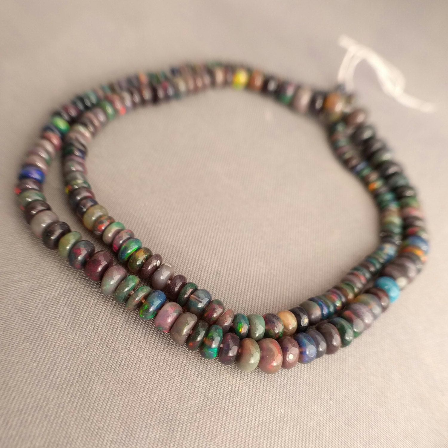 Opal Beads AAA Ethiopian Black Opal Beads 2-5mm Smooth Button