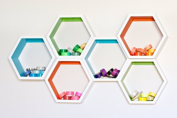 etagere murale nid d'abeille