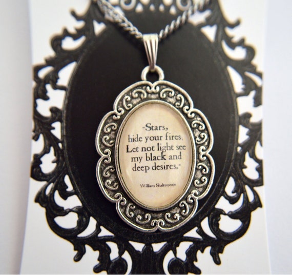 William Shakespeare Macbeth quote necklace: Stars