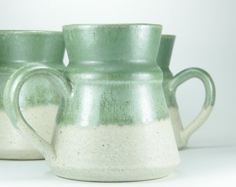 Green coffee mug, espresso mug, Stoneware Mugs, pottery coffee mug, contemporary ceramic, coffee lovers gift, christmas gift for her