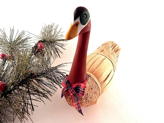 wooden goose figurine christmas decoration vintage russ berrie wooden goose figurine christmas decoration vintage russ berrie