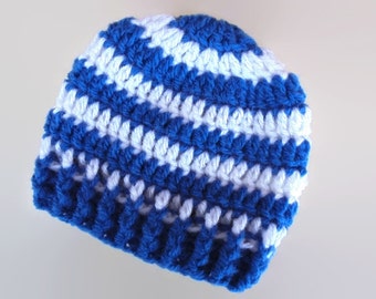 Striped baby hat, wool baby hat, newborn boy hat, baby boy outfit, hospital hat boy, take home outfit boy, crochet baby hat, infant boy hat