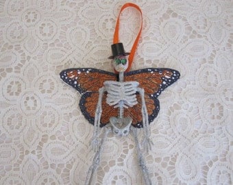 Day of the Dead Butterfly Skeleton Ornament