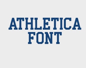 Athletica College Embroidery Machine Font, 0.75", 1", 1.5", 2" & 2.5" sizes (upper case and numbers) - INSTANT DOWNLOAD - Item #1088
