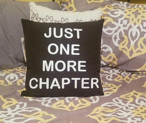Download Just One More Chapter Throw Pillow Typograph 14 x 14 throw