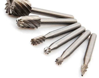 Lot of 6 pcs dremel rotary tool mini drill bit set cutting tools for woodworking knife wood carving tools kit wood tools accessories