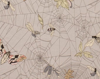 Alexander Henry, A Ghastly Web Mist Gray cotton fabric