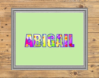 Abigail name art | Etsy