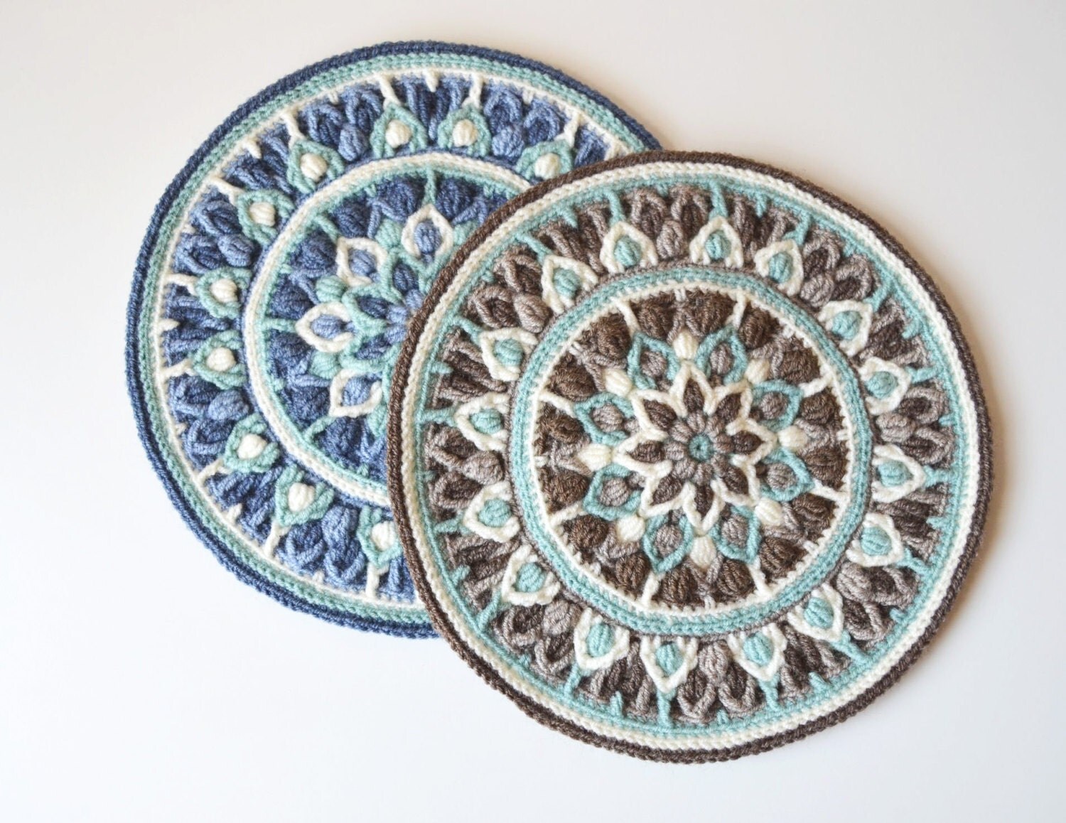 Crochet Mandala Potholder PATTERN overlay crochet PDF