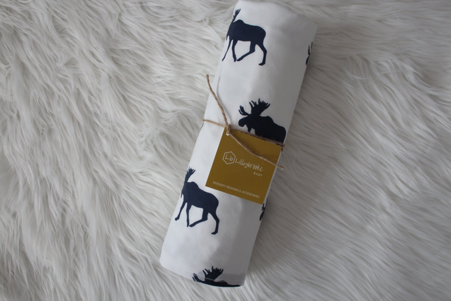 Navy Moose Baby Blanket// Moose Baby// Minky by Lillybrookebaby