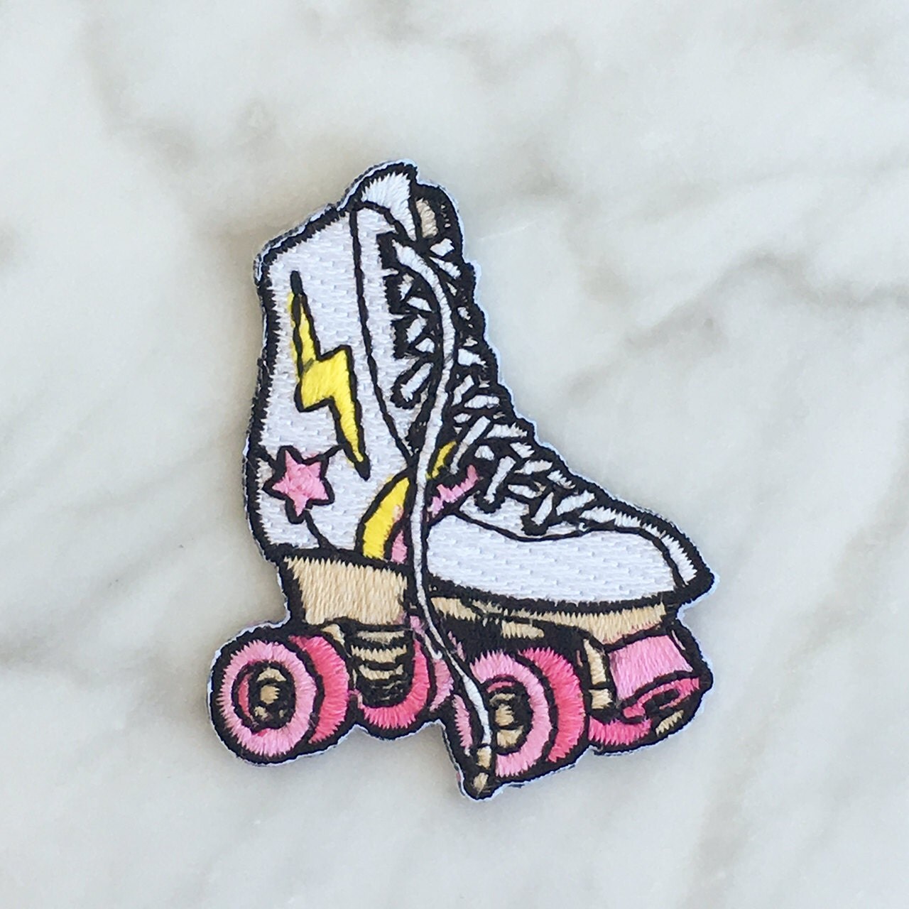 Roller Skate Patch Iron On Embroidered Applique Roller
