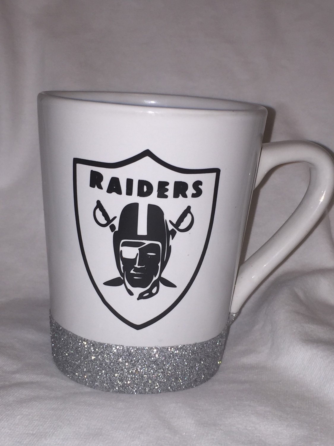 Raiders Glitter Coffee Mug by BlingTeamDesigns on Etsy