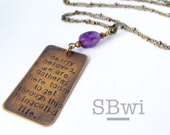 Prince necklace in bronze with amethyst detail