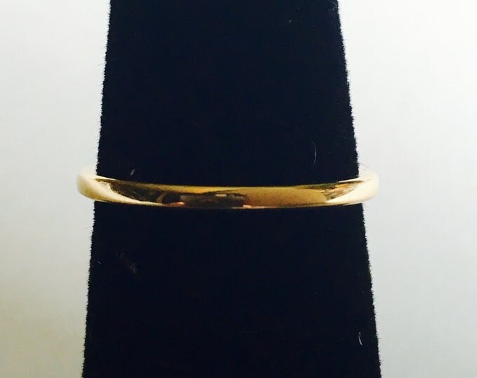 Storewide 25% Off SALE Antique 14k Yellow Gold Ladies Wedding Band Ring Inscribed From 1944 Featuring Traditional Style Design Finish