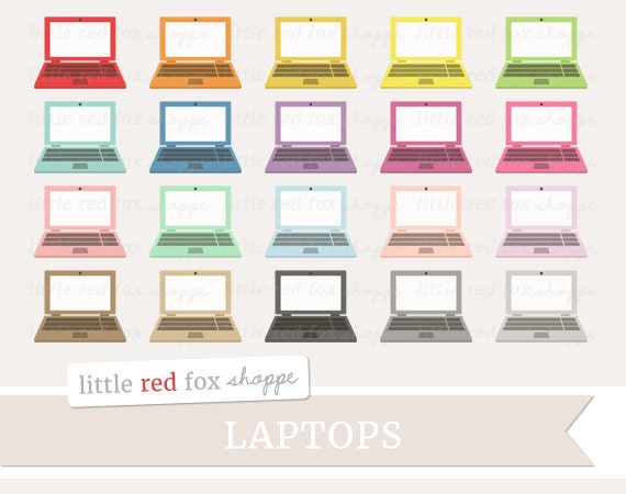 Small Laptop Computer Clip Art