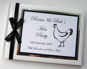 Personalised Hen Night/Hen Party Guest Book - ANY COLOUR
