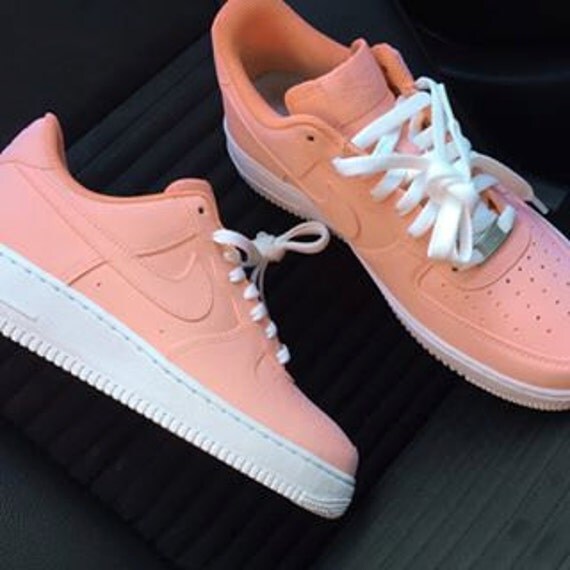 peach high top air force ones