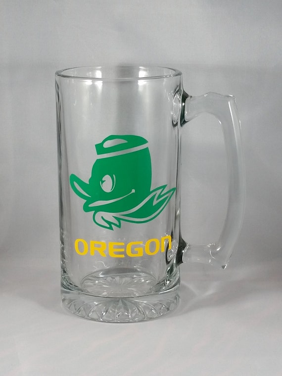 Oregon Beer Mug Oregon Ducks FREE Shipping Wine by GlitzGiftsNMore