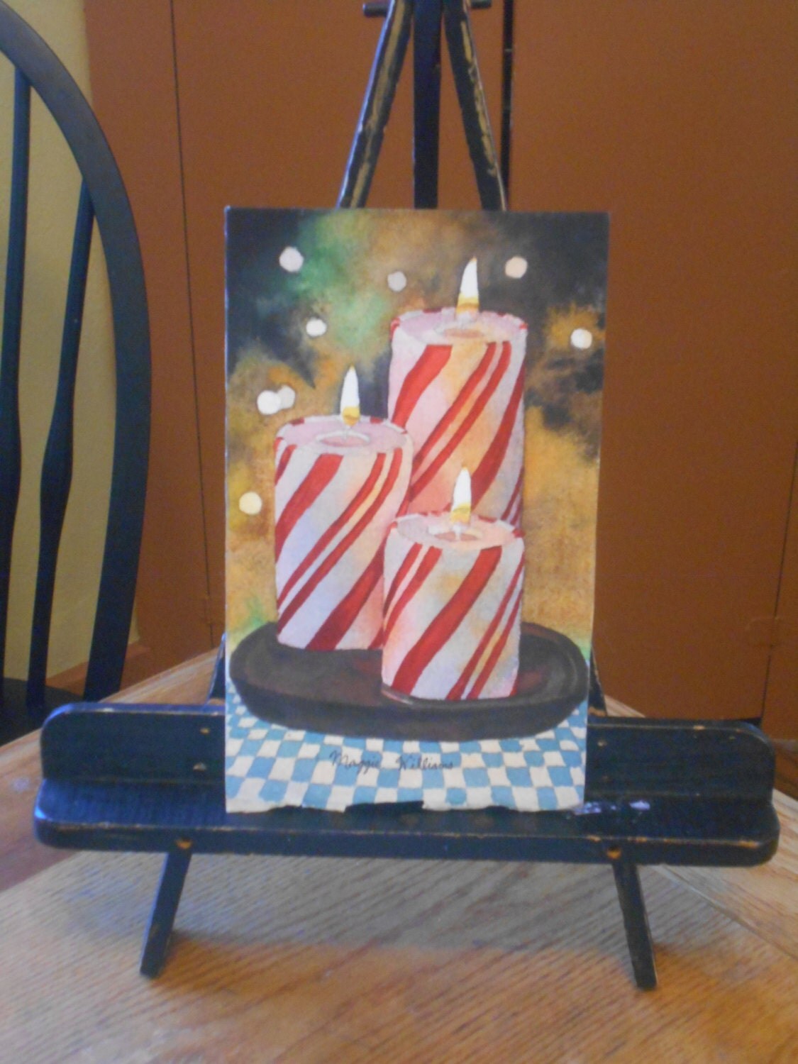 Original Peppermint Candles Watercolor by WatercolorsDecor on Etsy