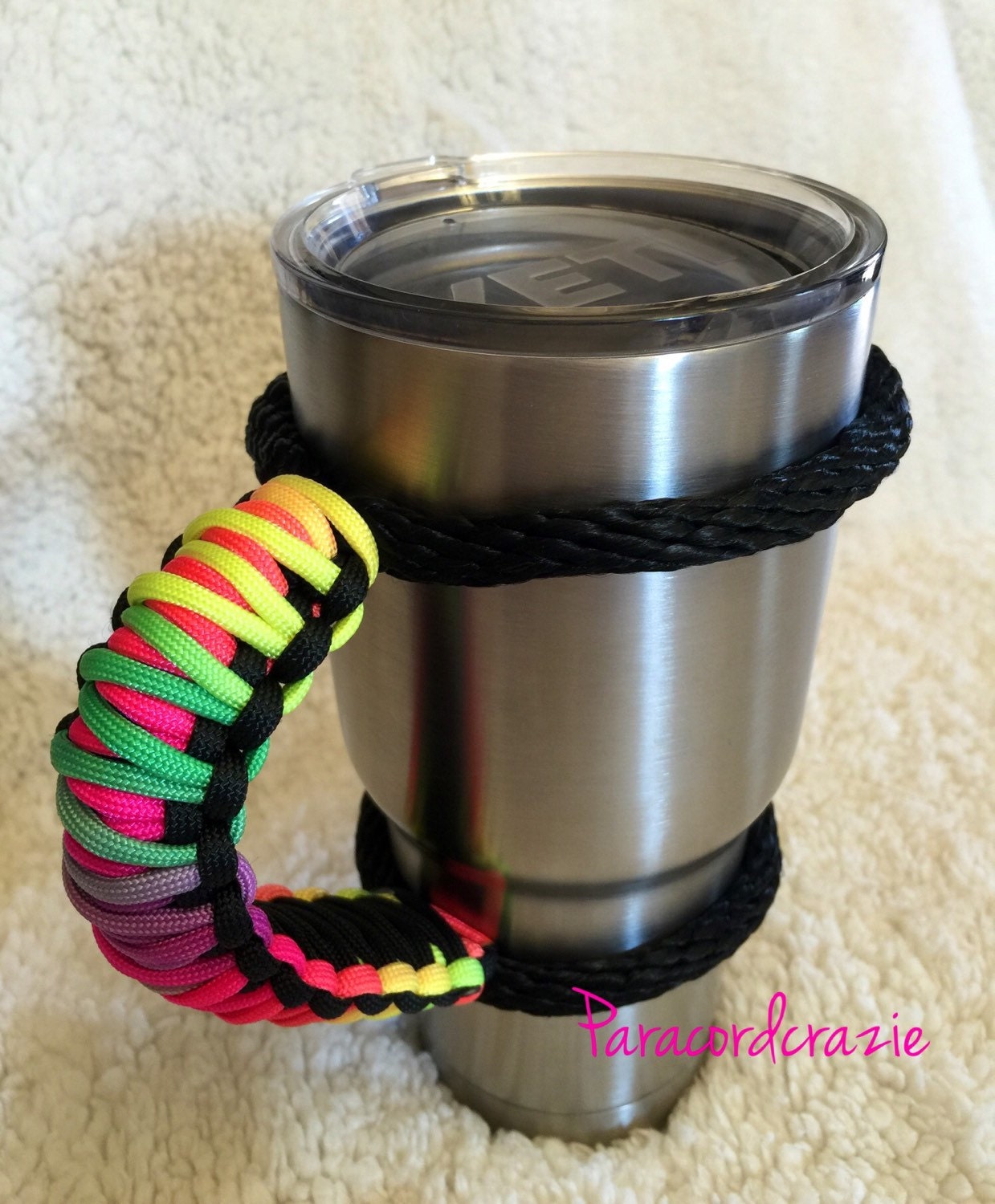Paracord Yeti /Ozark /Rtic rambler handle for 30 oz tumbler