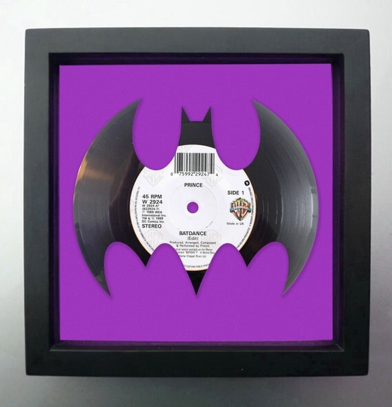 Prince 'Batman' theme Vinyl Record Art by TolhurstVinylArt on Etsy