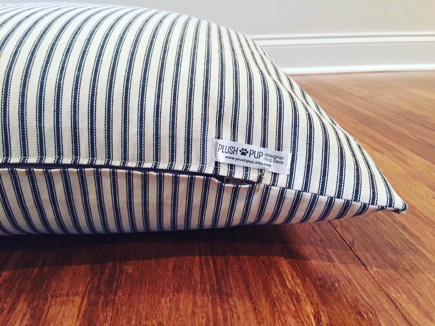 Stripes dog bed cover Nautical Dog bed cover blue by PlushPup