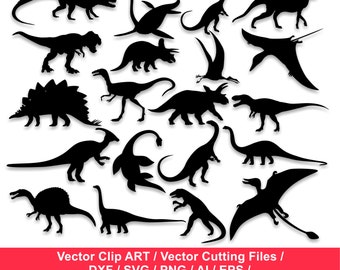 Dinosaurs Silhouettes / Dinosaurs clipart / Dinosaurs svg / Dinosaur Silhouette Clip Art / Dinosaur Silhouette / Digital Dinosaurs Clipart