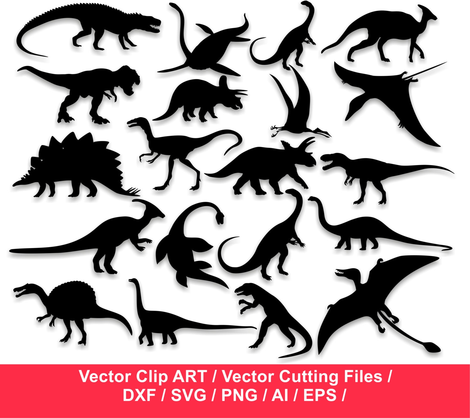 Download Dinosaurs Silhouettes / Dinosaurs clipart / Dinosaurs svg