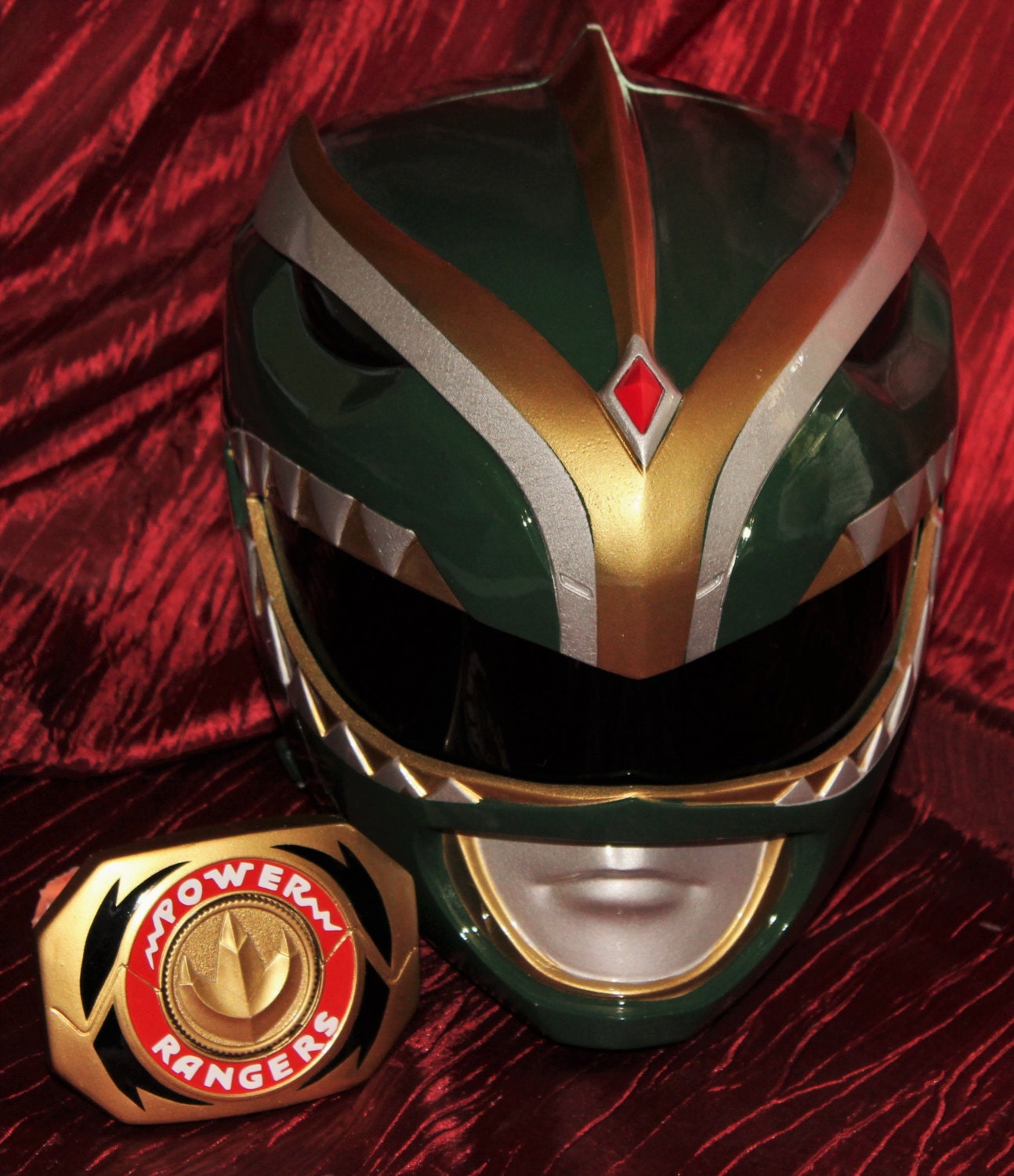 wearable green ranger helmet