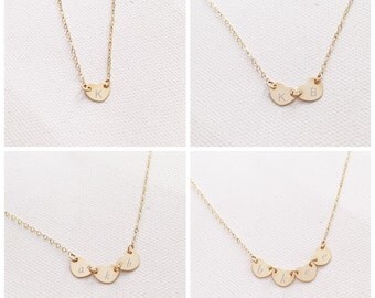 Tiny Heart Necklace / Personalized Heart Necklace / Gift for her / 14k Gold Filled / Sterling Silver