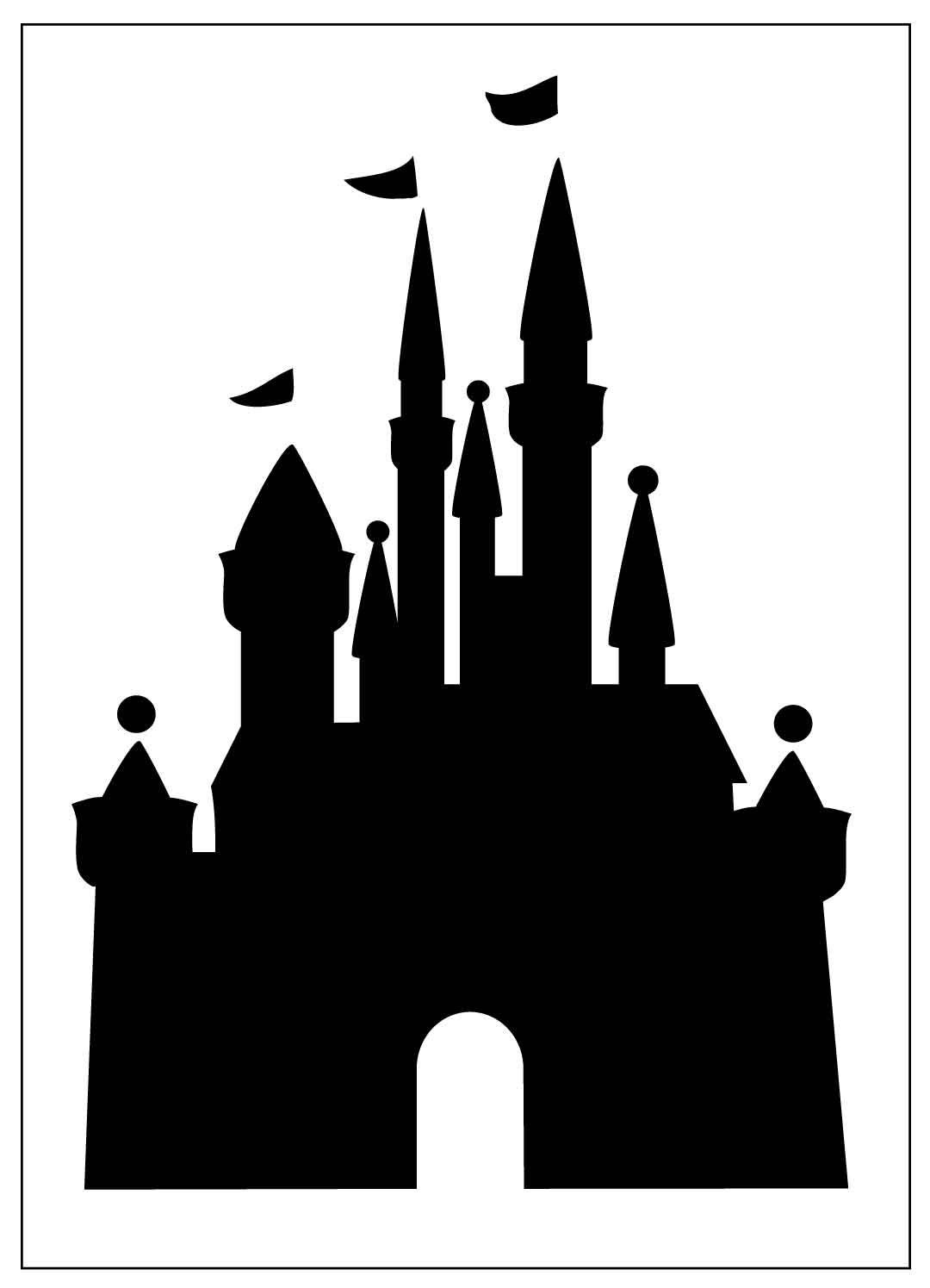 Reusable Laser-Cut Mylar Stencil Princess Castle