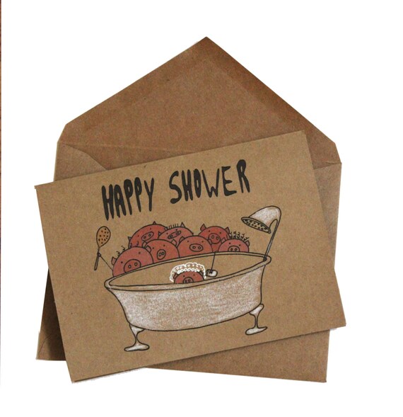 Bridal Shower Card /Funny Bridal shower card/ Happy by MashUpArt