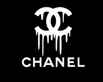 Items similar to Dripping Chanel Logo Printed Tee Shirt Tank on Etsy