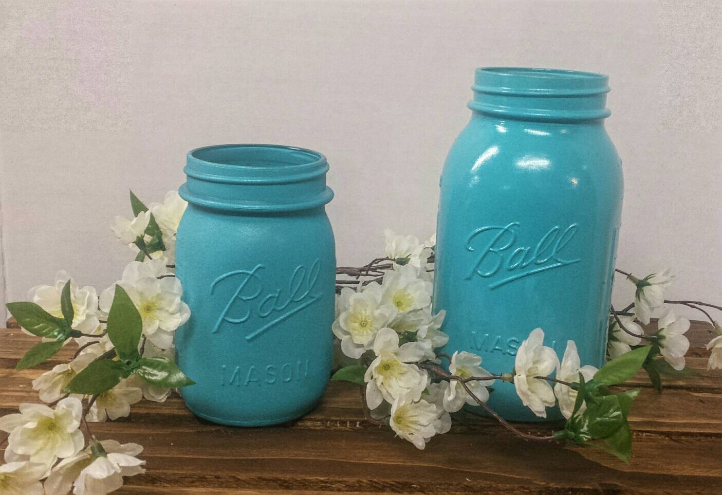 Teal Mason Jar Wedding Mason Jar Decor Country Wedding