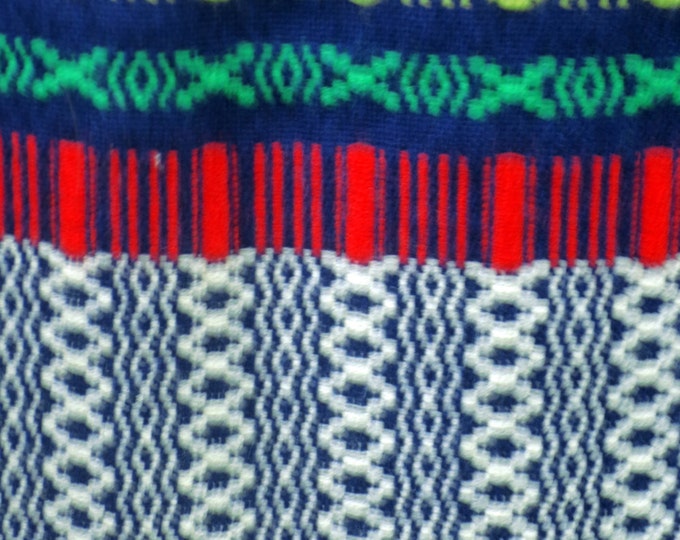 70s vintage peasant hand woven border dirndl midi folk wool skirt