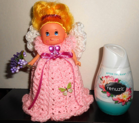 New Angel butterfly crochet Renuzit air freshener Doll pink