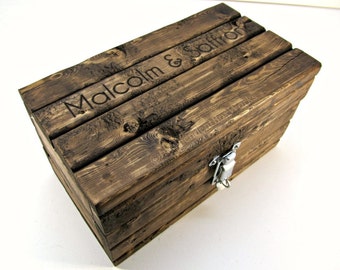 Made to Order: Personalized Keepsake Box with Lockable Latch, Small Storage Box, Rustic Wooden Gift Box, Engraved Memento Box, Jewelry Box