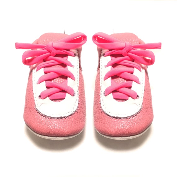 Items similar to Workout Pink Kicks Moccasins Genuine Leather Baby ...