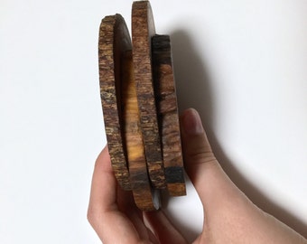 Wooden Coasters - Handmade Coasters - Wood Slice Coasters - Set of 4 Coasters - Rustic Coasters - Natural Coasters - Drink Coasters - Eco